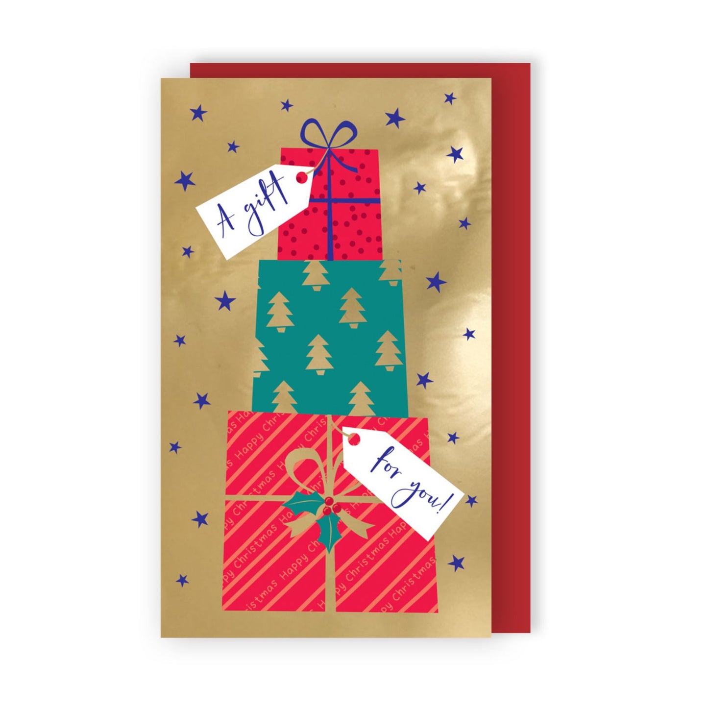Money Wallet Christmas Card A Gift For You Festive Presents Gift Card