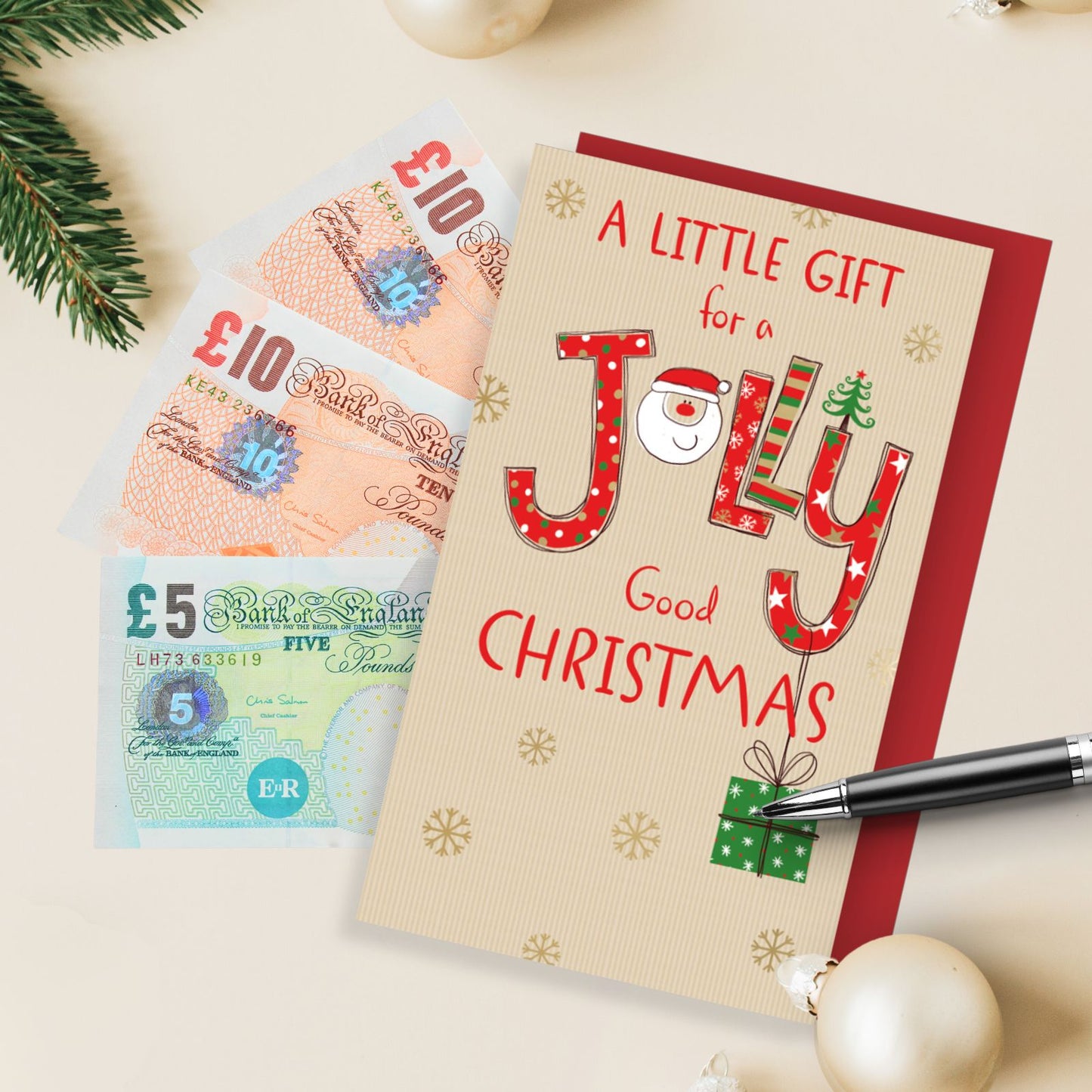 Money Wallet Christmas Card A Little Gift Cute Jolly Good Christmas Gift Card