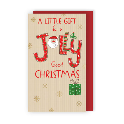 Money Wallet Christmas Card A Little Gift Cute Jolly Good Christmas Gift Card