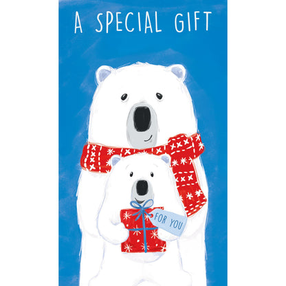 Money Wallet Christmas Card A Special Gift Cute Festive Polar Bears  Gift Card