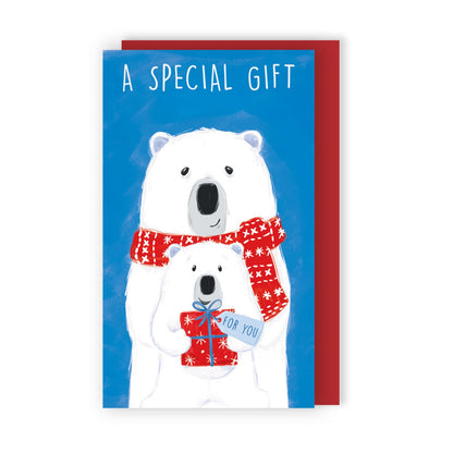 Money Wallet Christmas Card A Special Gift Cute Festive Polar Bears  Gift Card