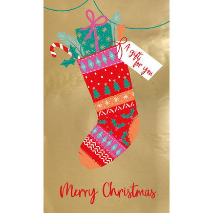 Money Wallet Christmas Card A Gift For You Festive Stocking Gift Card