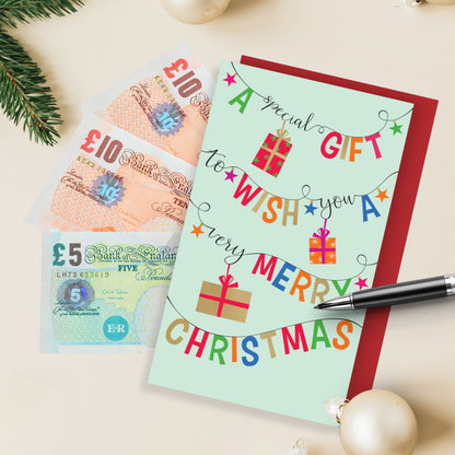 Money Wallet Christmas Card A Special Gift Merry Christmas Festive Gift Card
