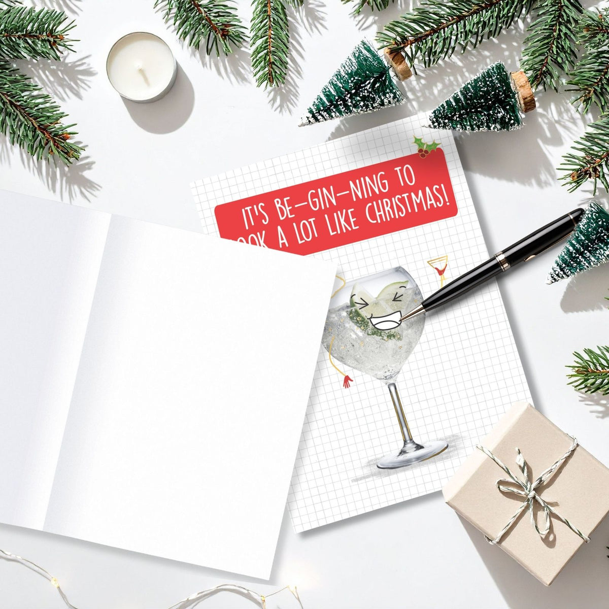 Quitting Hollywood Christmas Card Be-Gin-Ning To Look Like Christmas Funny Card
