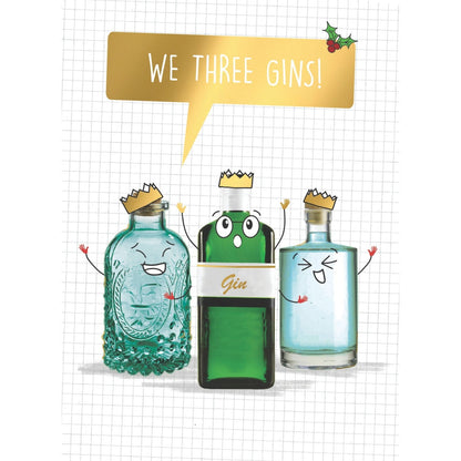 Quitting Hollywood Christmas Card We Three Gins! Funny Card