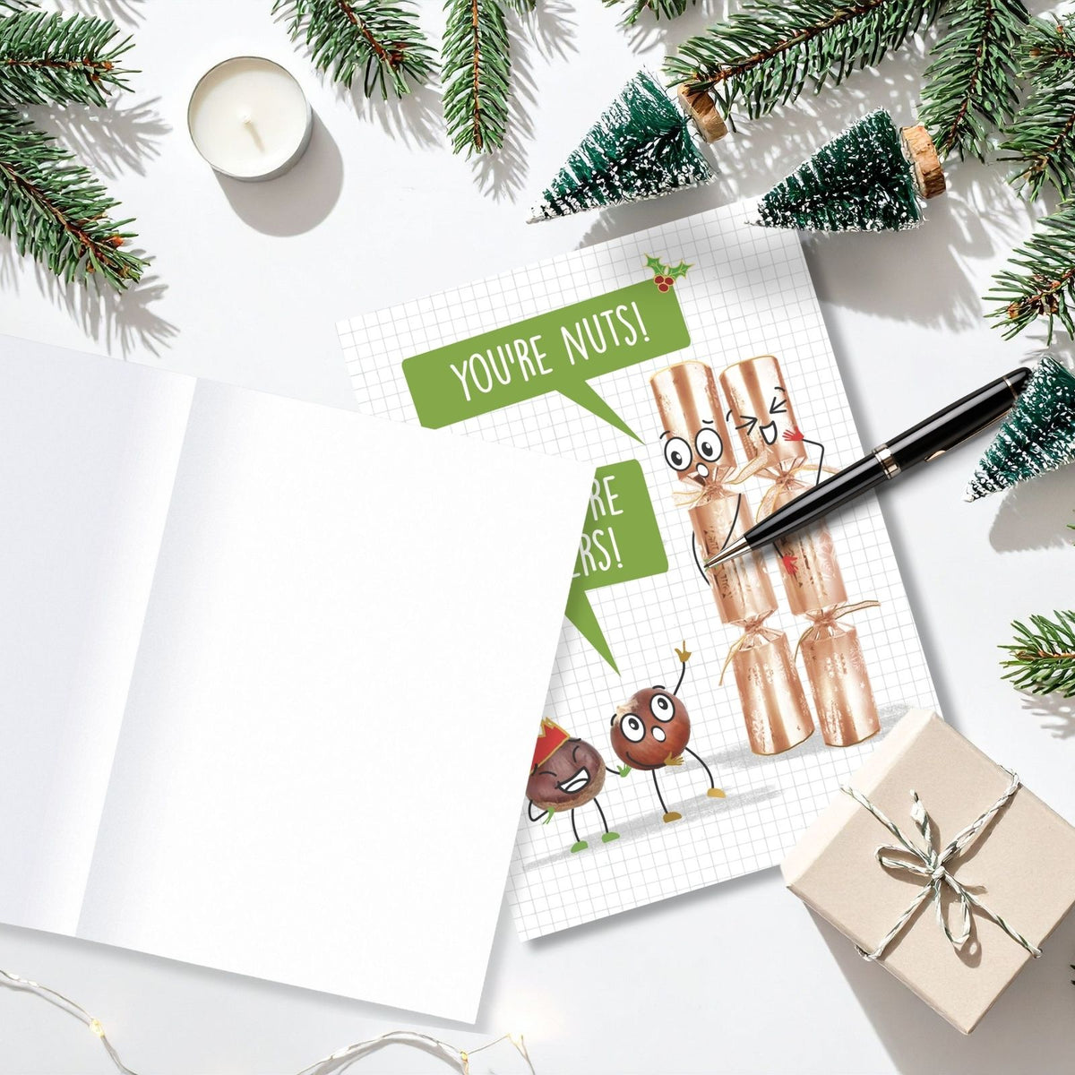 Quitting Hollywood Christmas Card You're Nuts Funny Card