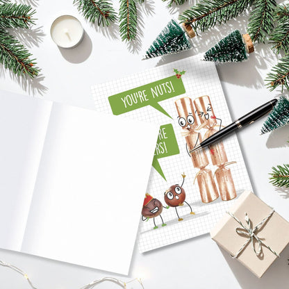 Quitting Hollywood Christmas Card You're Nuts Funny Card