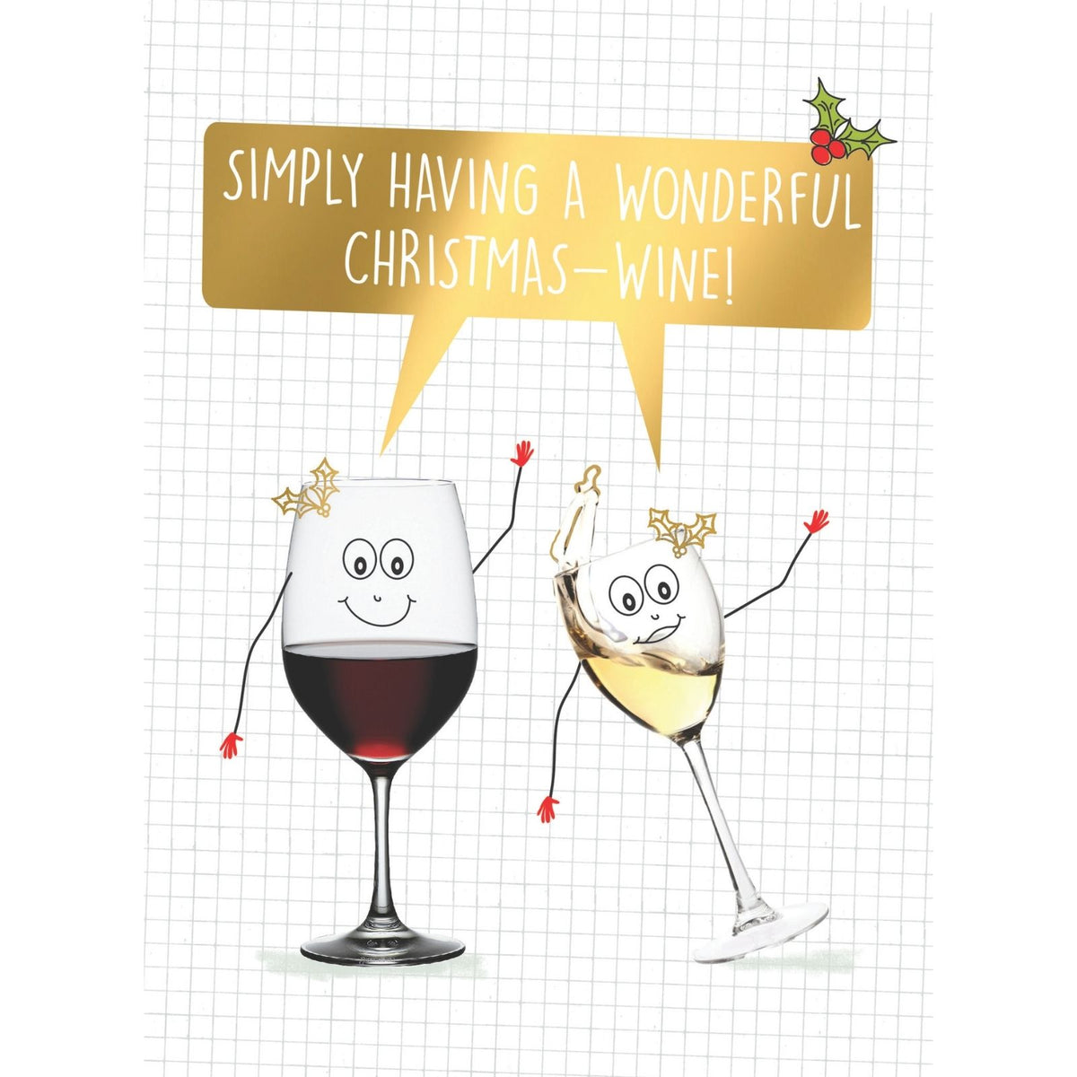 Quitting Hollywood Christmas Card Wonderful Christmas Wine Funny Card