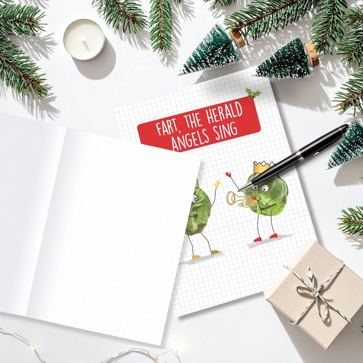 Quitting Hollywood Christmas Card Herald Angels Sing Funny Card
