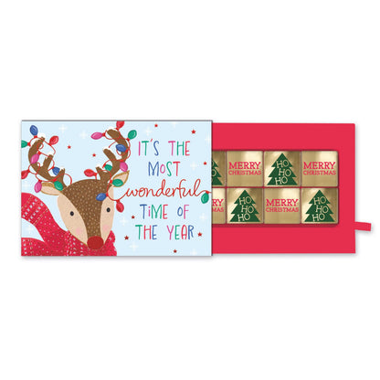 Christmas Pop Up Card With Chocolates 3D Reindeer Treat Tray Card & Gift