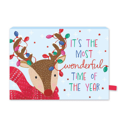 Christmas Pop Up Card With Chocolates 3D Reindeer Treat Tray Card & Gift