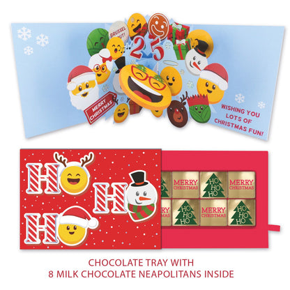 Christmas Pop Up Card With Chocolates 3D Emojis Treat Tray Card & Gift