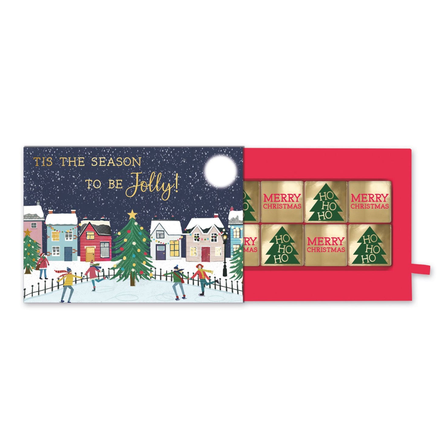 Christmas Pop Up Card With Chocolates 3D Santa Treat Tray Card & Gift