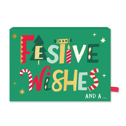 Christmas Pop Up Card With Chocolates 3D Festive Treat Tray Card & Gift