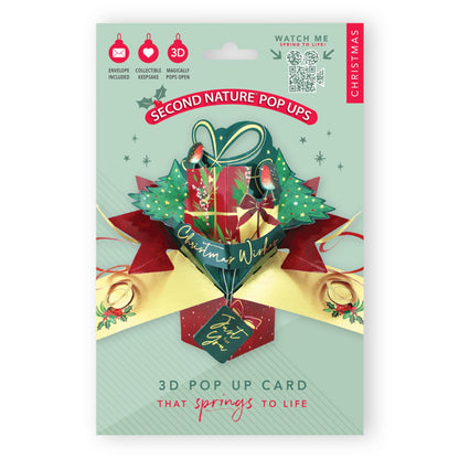 3D Pop Up Christmas Card Gift With Robins DesignGreeting Card Mailable Pop Ups