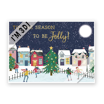 Pop Up Christmas Card Santa In His Sleigh 3D Xmas Greeting Card