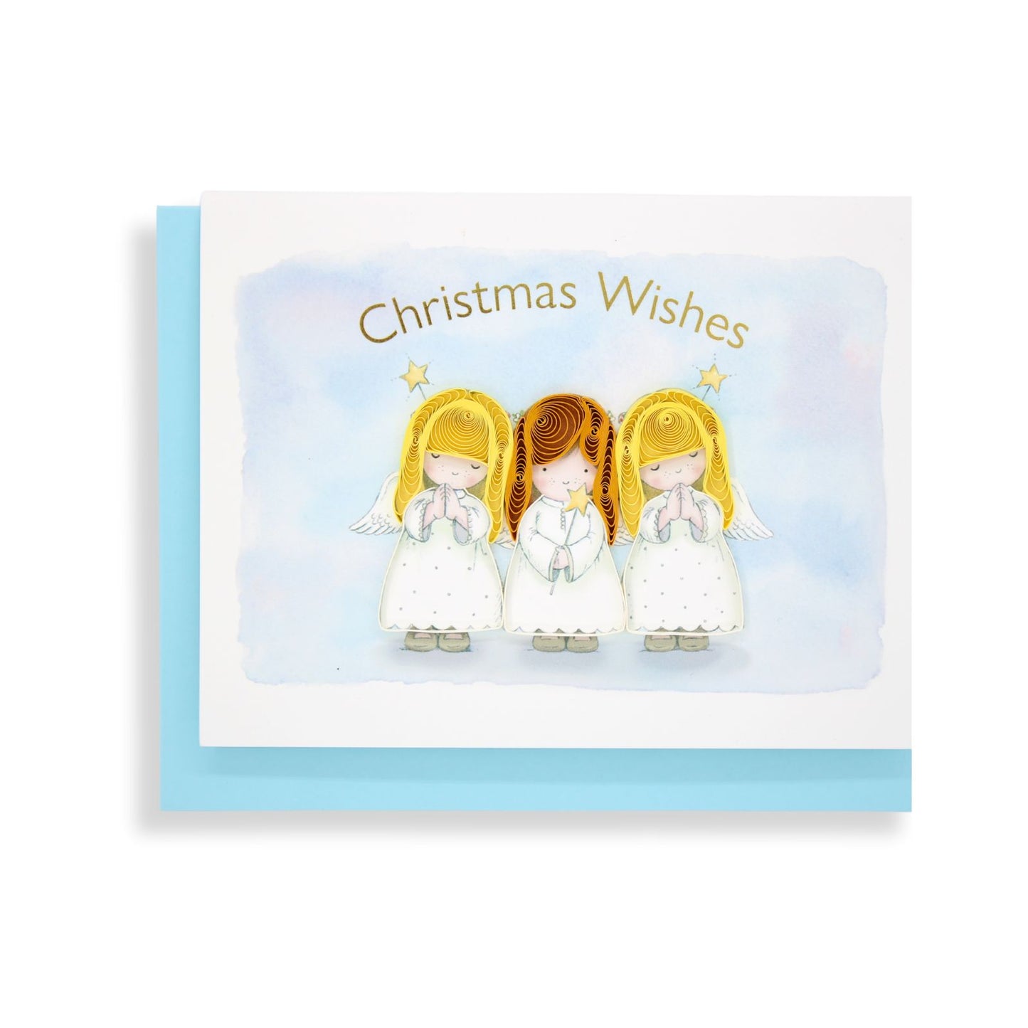 Christmas Quilling Cards Box of 4 Luxury Quilled Angel Handmade Xmas Cards