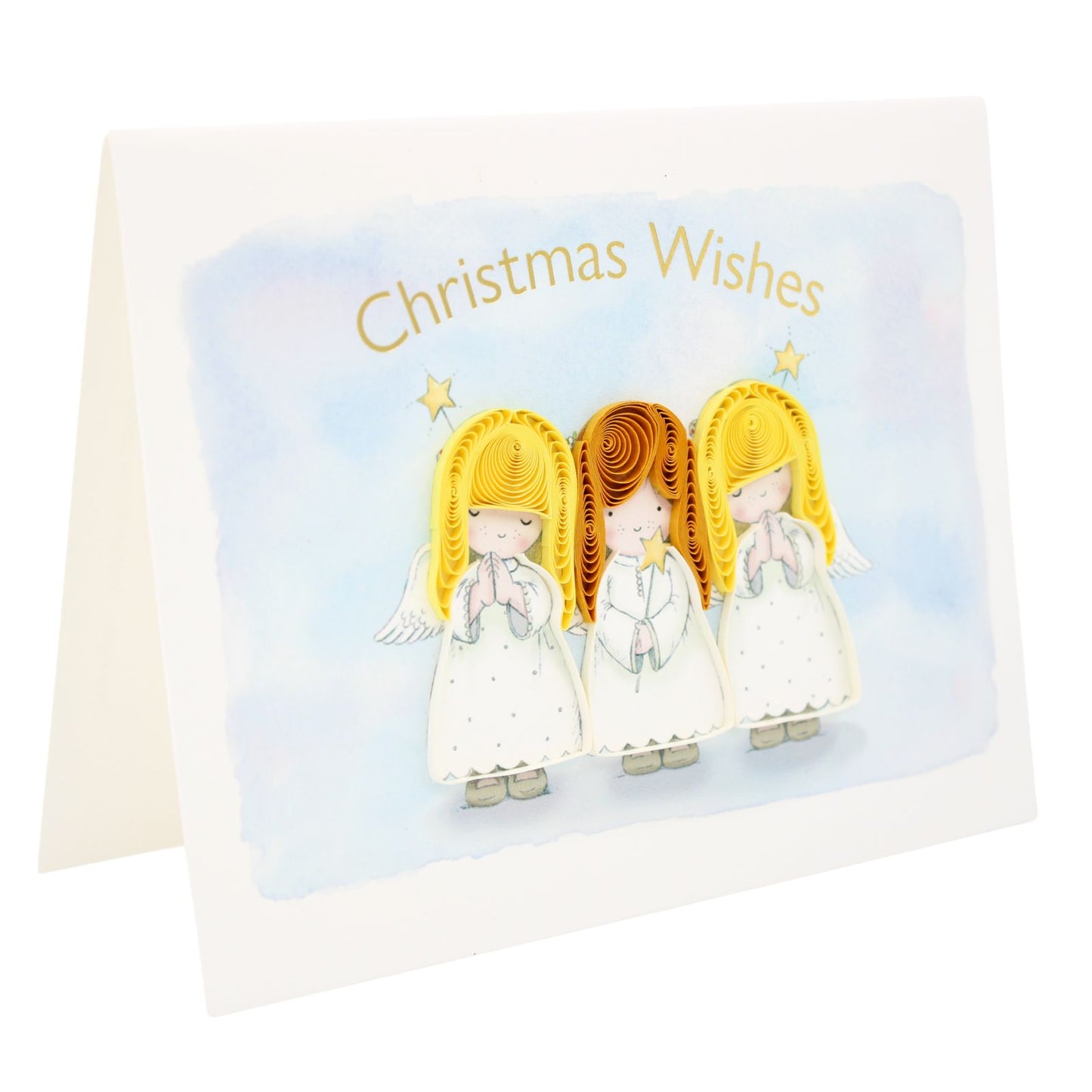 Christmas Quilling Cards Box of 4 Luxury Quilled Angel Handmade Xmas Cards