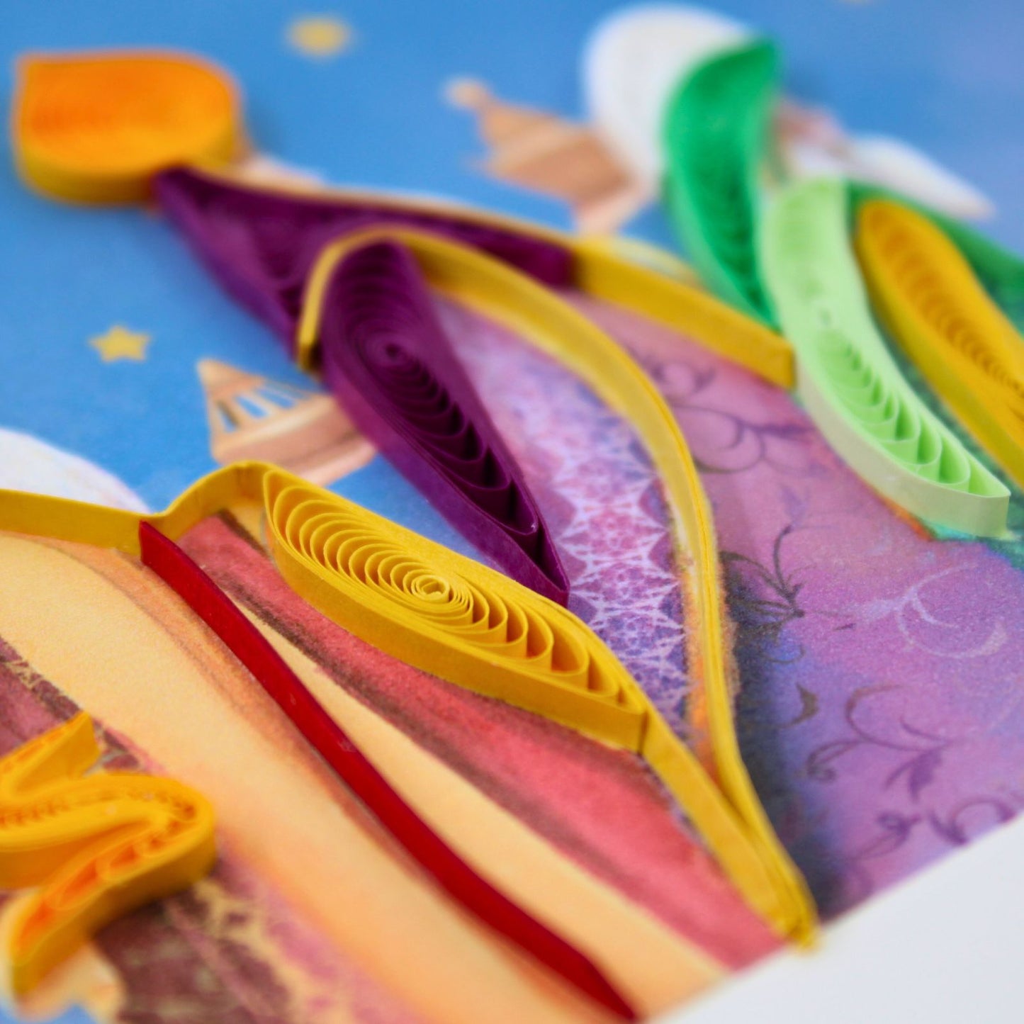 Christmas Quilling Cards Box of 4 Luxury Quilled Three Kings Handmade Xmas Cards
