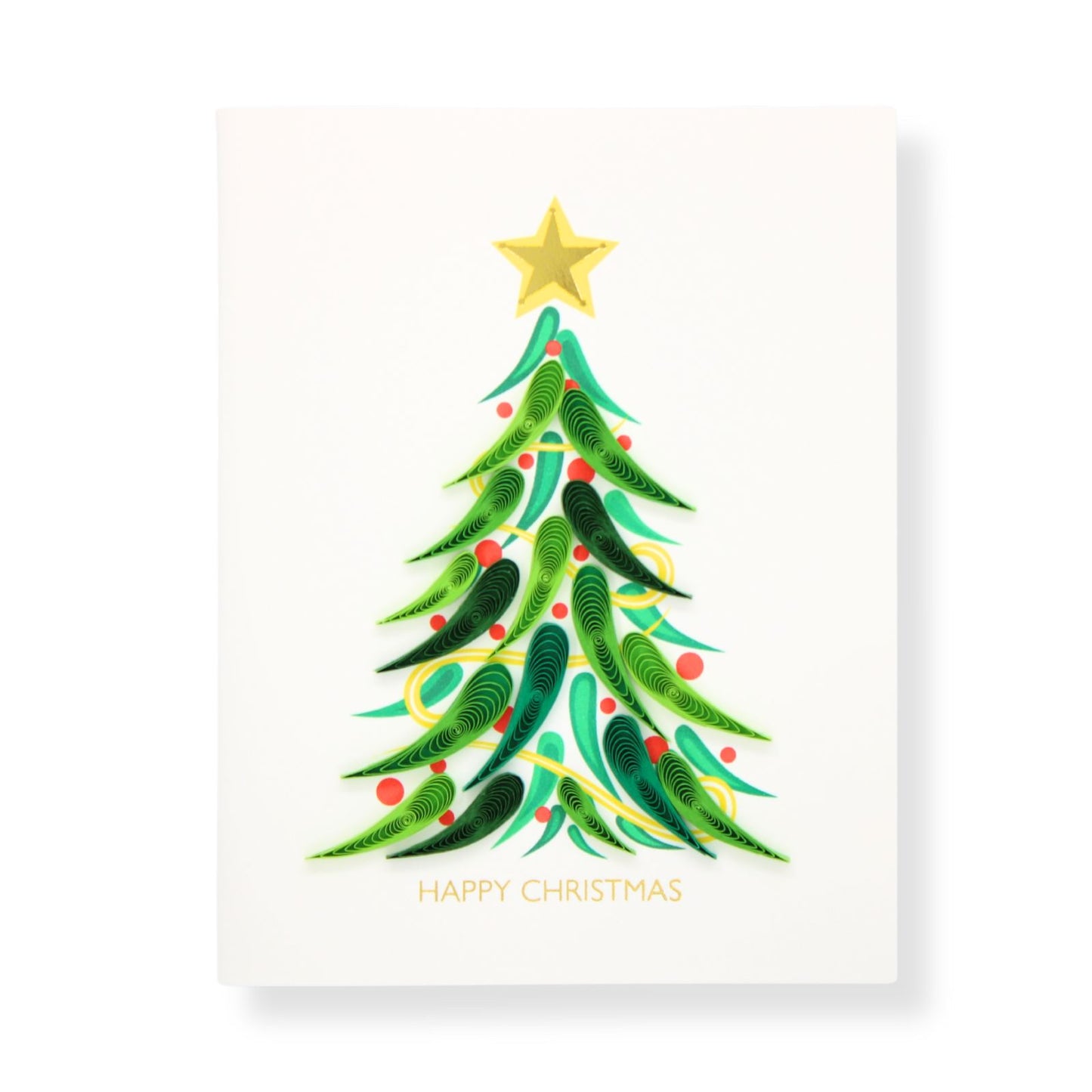 Christmas Quilling Cards Box of 4 Luxury Quilled Tree Handmade Xmas Cards