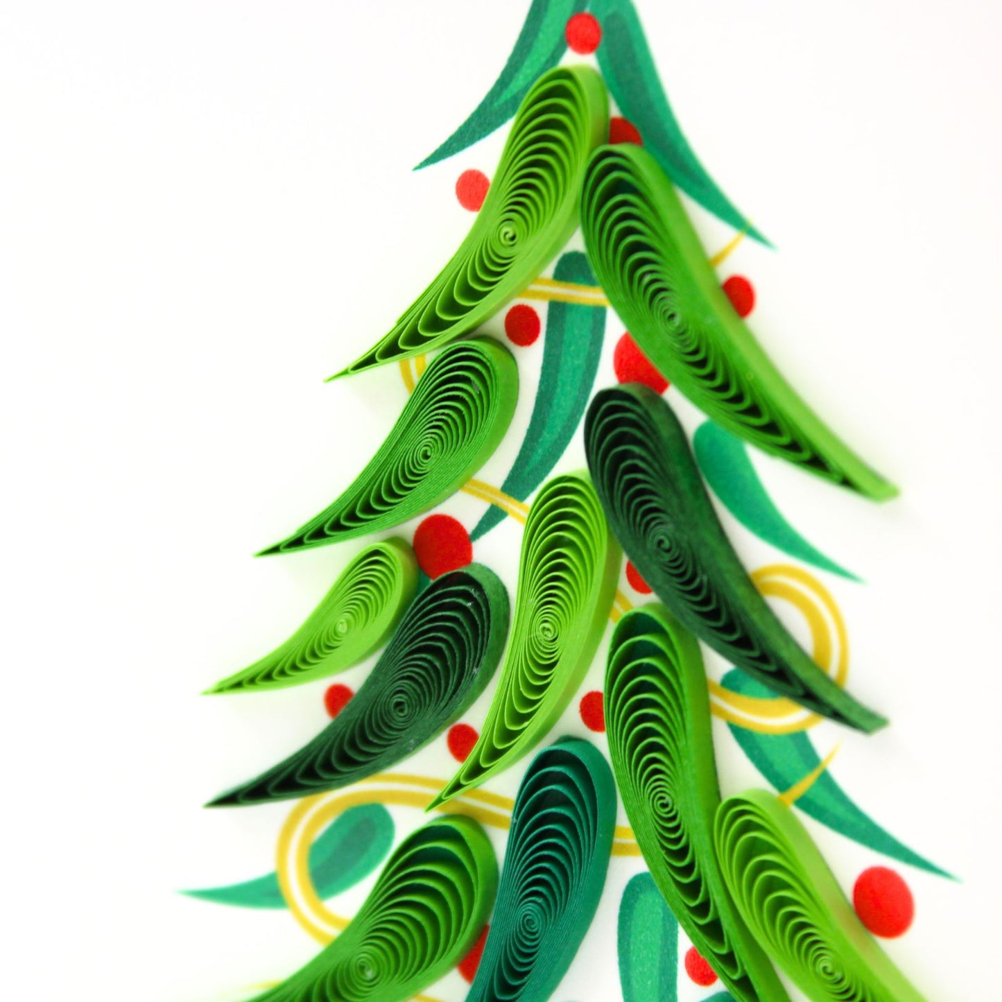 Christmas Quilling Cards Box of 4 Luxury Quilled Tree Handmade Xmas Cards
