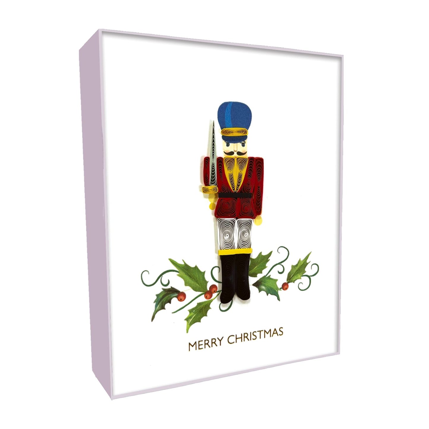 Christmas Quilling Cards Box of 4 Luxury Quilled Nutcracker Handmade Xmas Cards