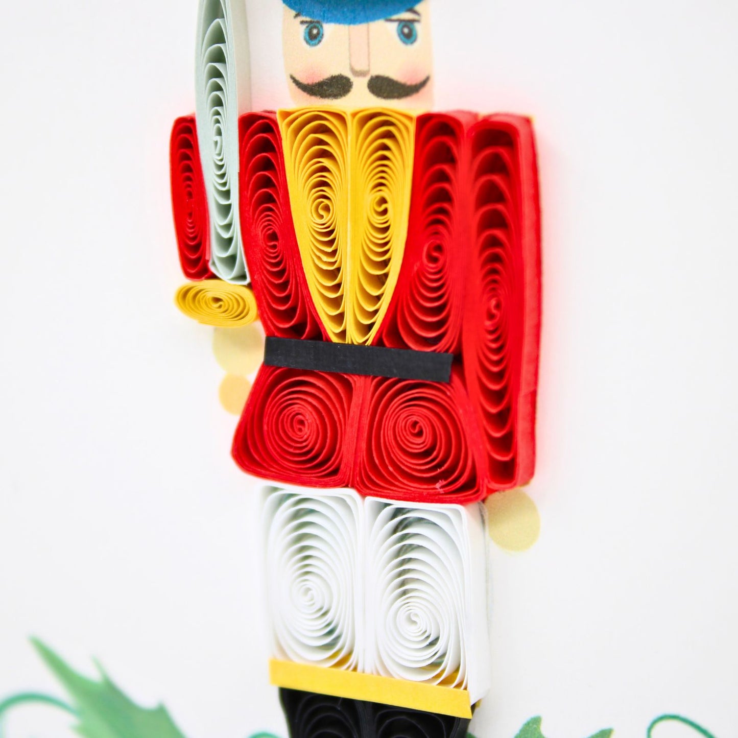 Christmas Quilling Cards Box of 4 Luxury Quilled Nutcracker Handmade Xmas Cards