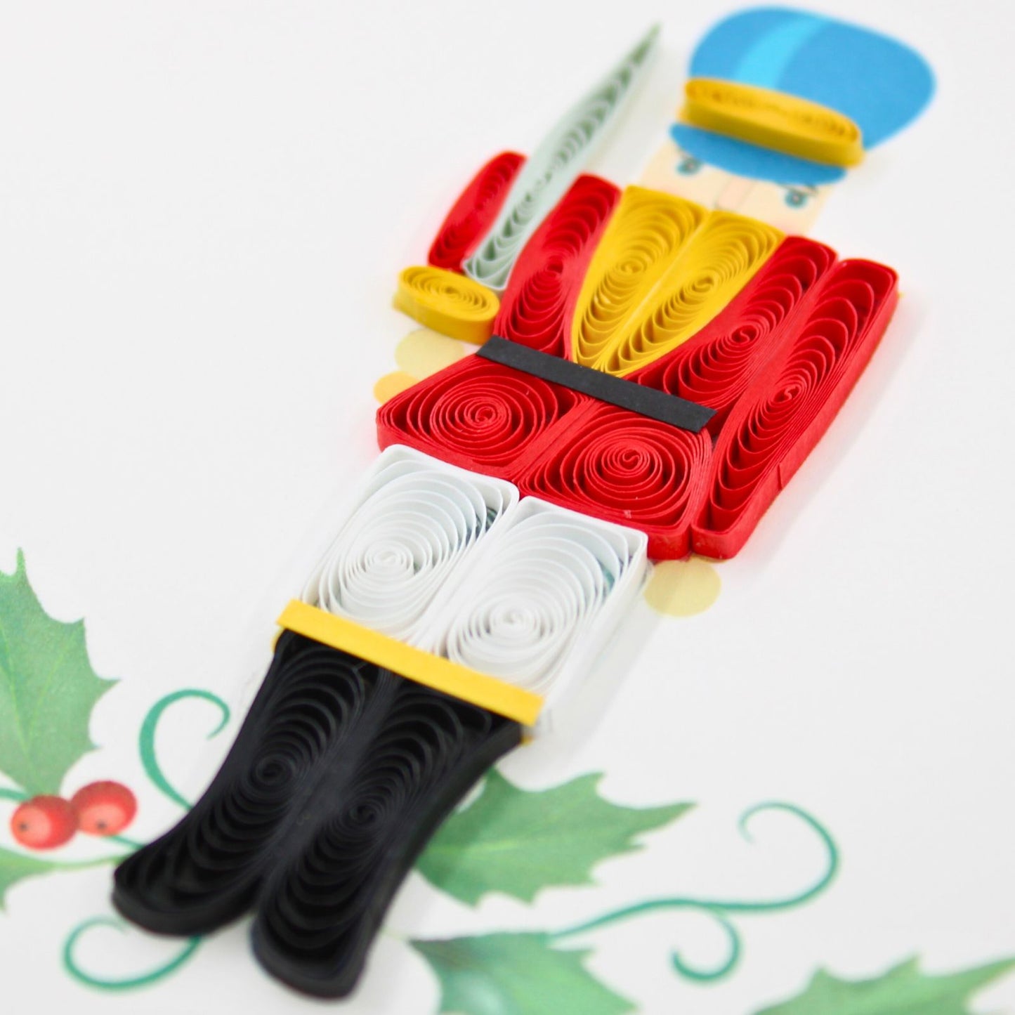 Christmas Quilling Cards Box of 4 Luxury Quilled Nutcracker Handmade Xmas Cards