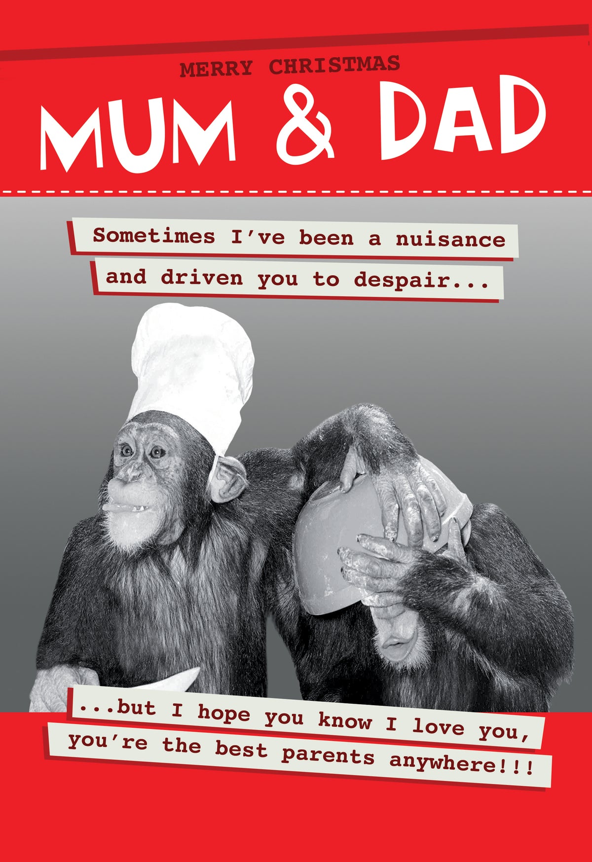 Quitting Hollywood Christmas Card Mum & Dad You’re The Best Funny Card