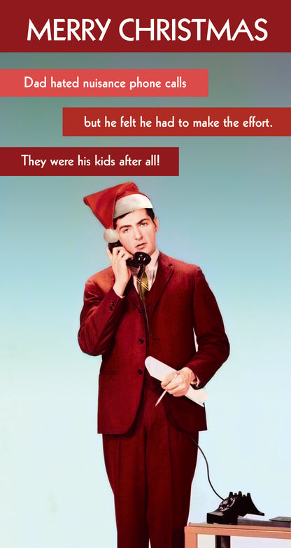 Quitting Hollywood Christmas Card Dad Making An Effort Funny Card