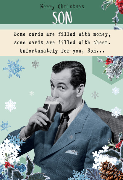Quitting Hollywood Christmas Card Son Filled With Beer Funny Card