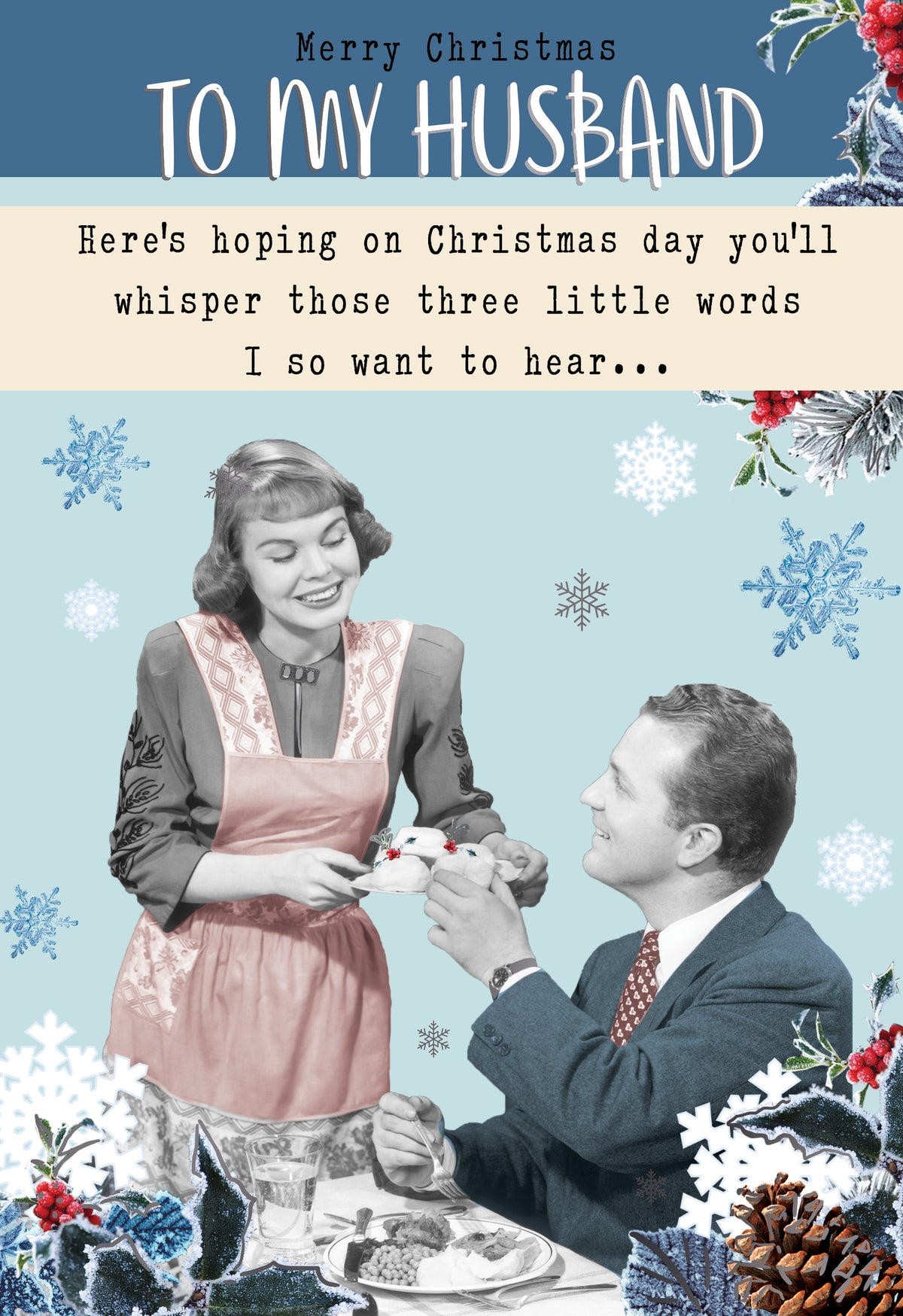 Quitting Hollywood Christmas Card Husband Doing The Washing Up? Funny Card