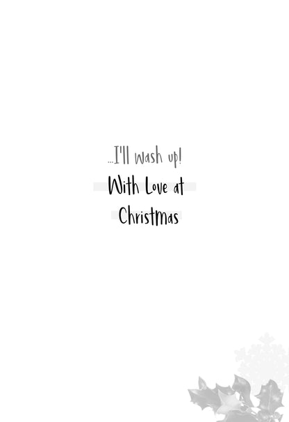 Quitting Hollywood Christmas Card Husband Doing The Washing Up? Funny Card