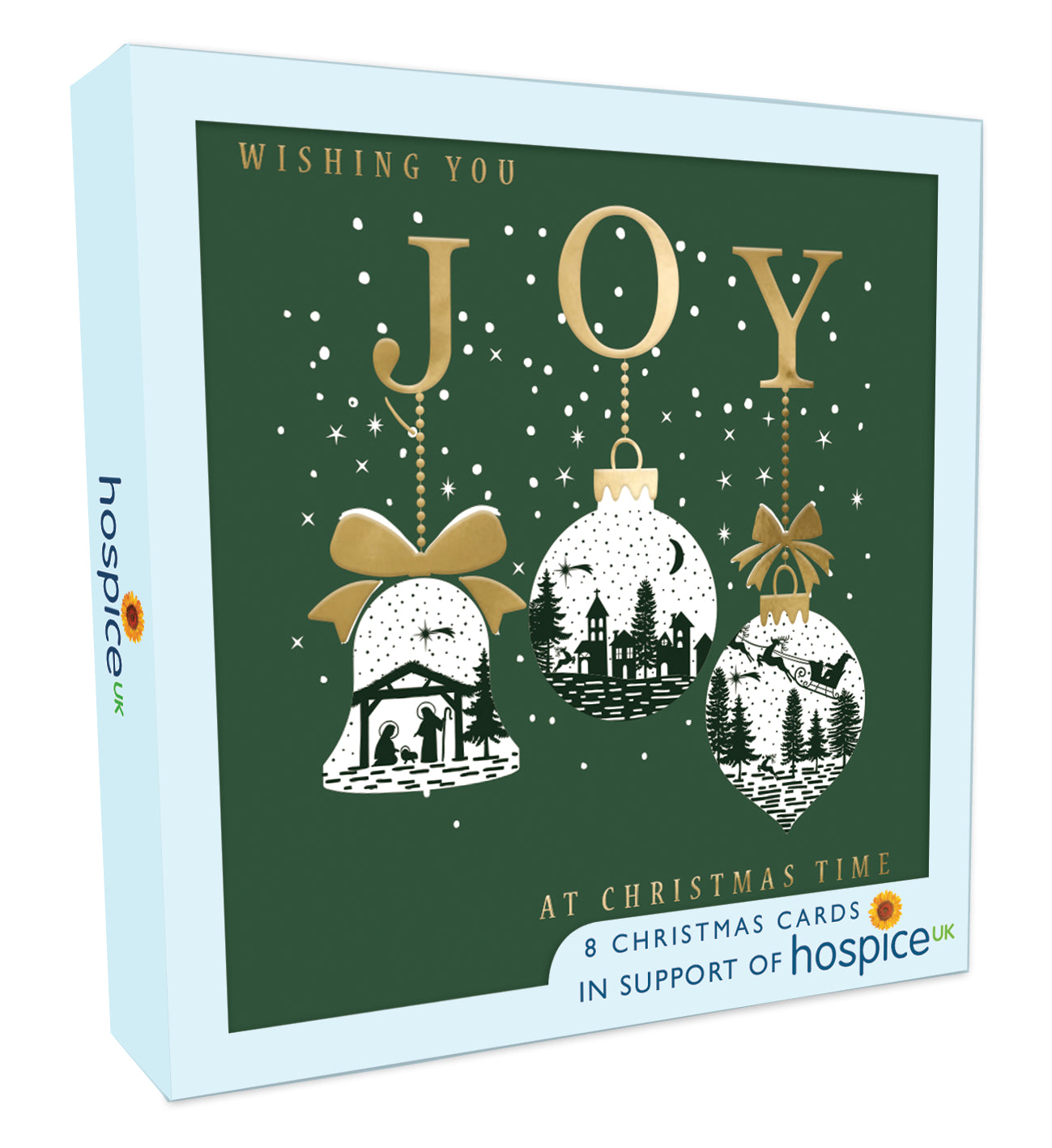 Box Of 8 Christmas Bauble Joy Hospice UK Charity Christmas Cards