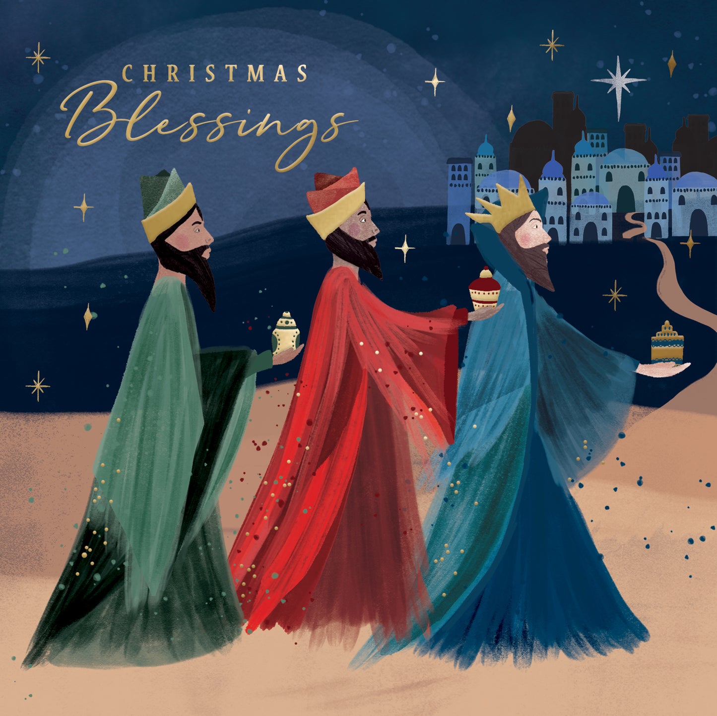 Box Of 8 Three Kings Religious Hospice UK Charity Christmas Cards