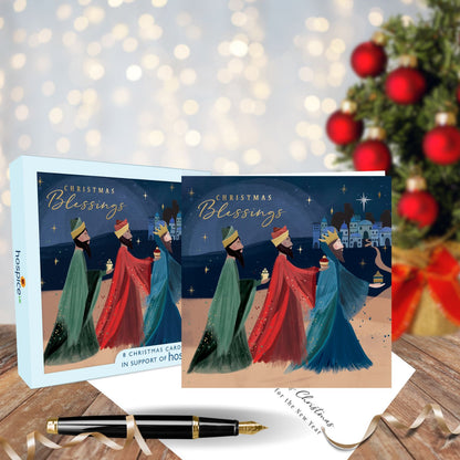 Box Of 8 Three Kings Religious Hospice UK Charity Christmas Cards