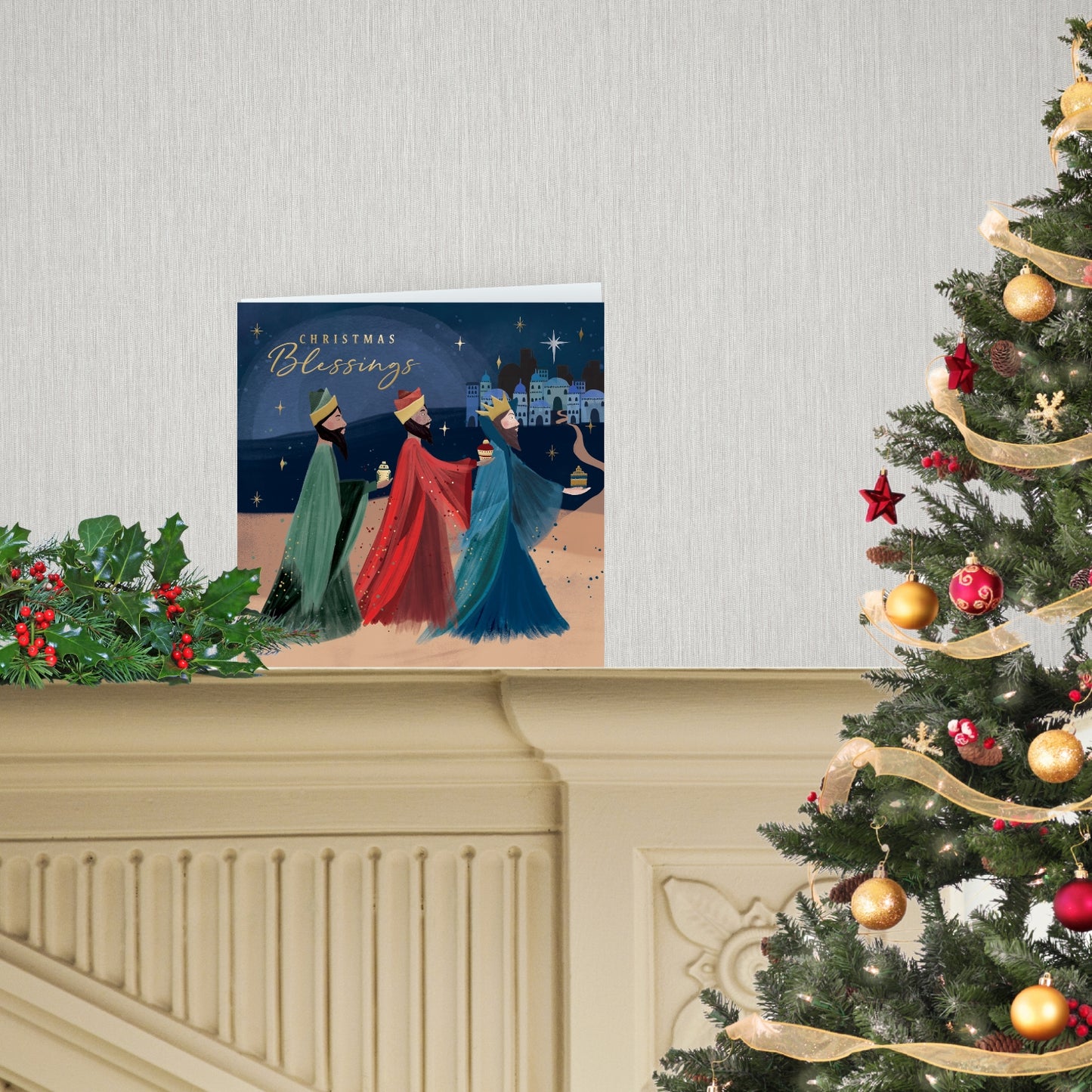 Box Of 8 Three Kings Religious Hospice UK Charity Christmas Cards