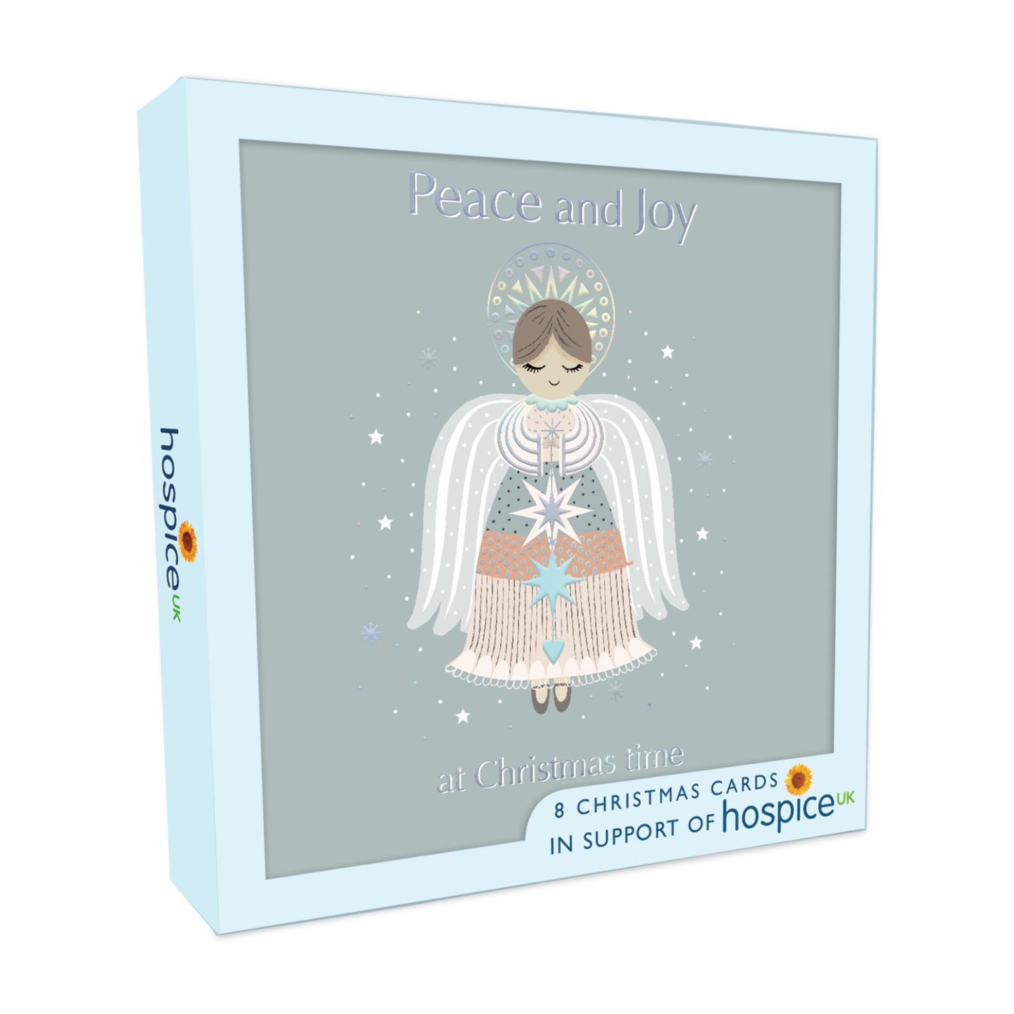 Hospice UK Charity Christmas Cards Box of 8 Angel Charitable Xmas Cards