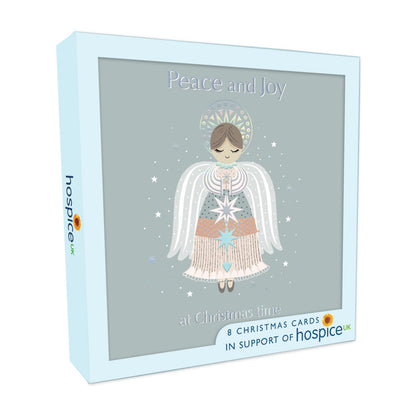Hospice UK Charity Christmas Cards Box of 8 Angel Charitable Xmas Cards