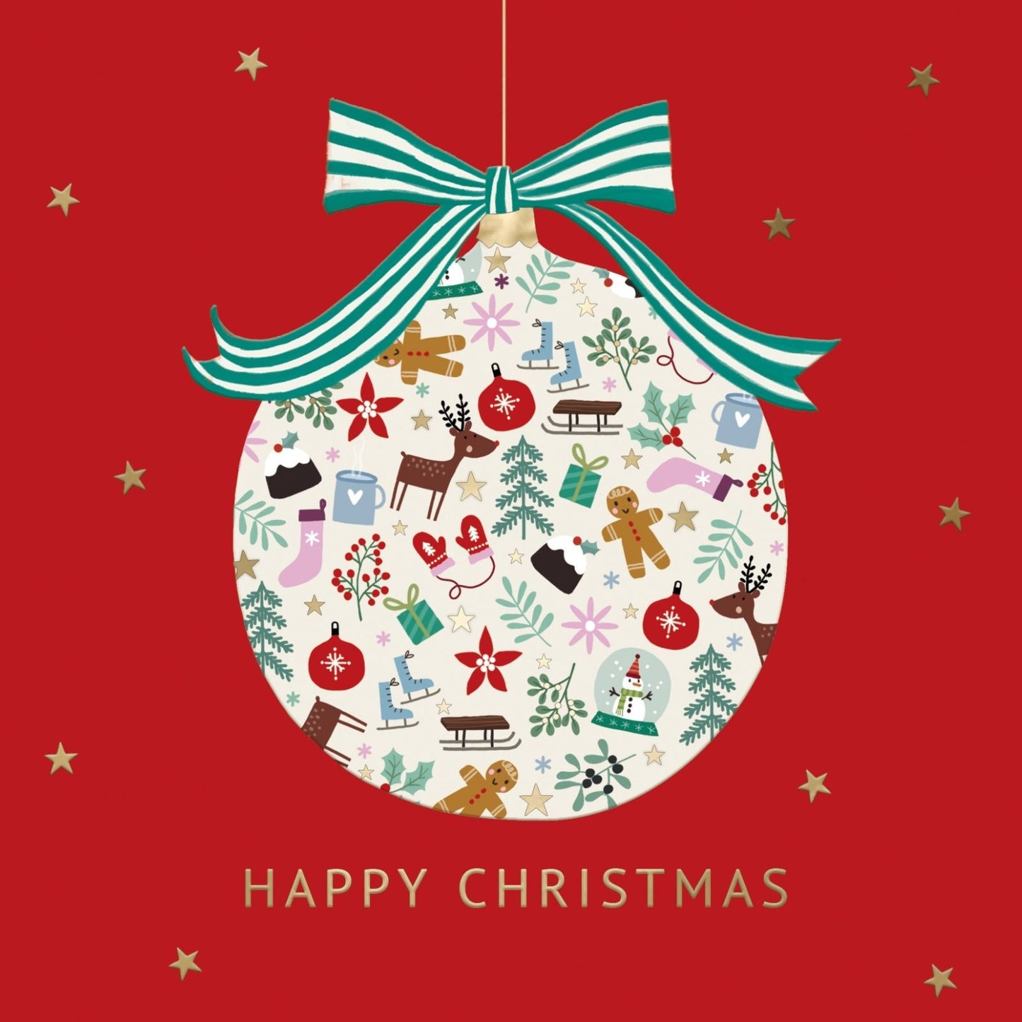 Hospice UK Charity Christmas Cards Box of 8 Bauble Charitable Xmas Cards