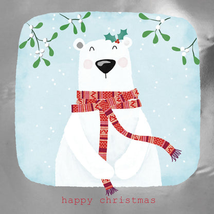 Hospice UK Charity Christmas Cards Box of 8 Polar Bear Charitable Xmas Cards