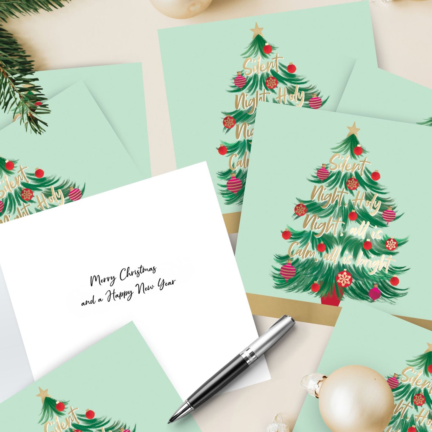 Hospice UK Charity Christmas Cards Box of 8 Tree Charitable Xmas Cards