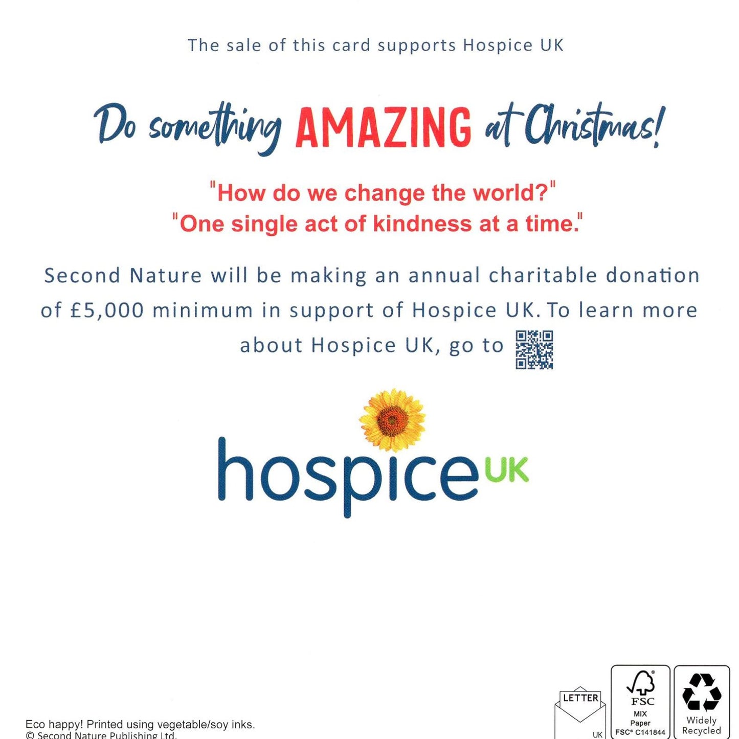 Hospice UK Charity Christmas Cards Box of 8 Tree Charitable Xmas Cards