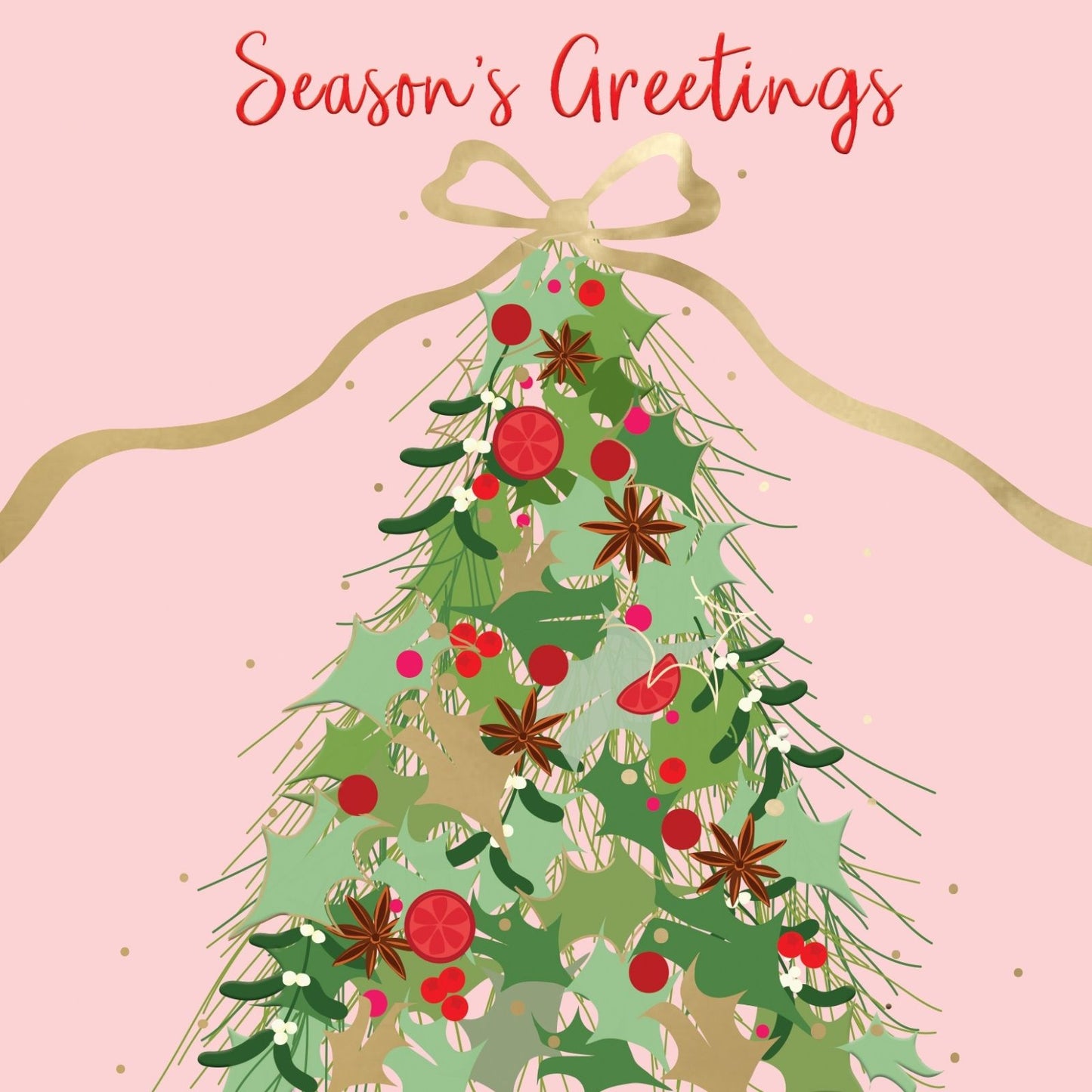 Box Of 8 Charity Christmas Cards Supporting Hospice UK Christmas Tree Design