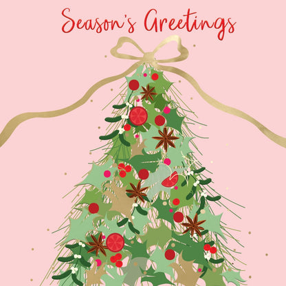 Box Of 8 Charity Christmas Cards Supporting Hospice UK Christmas Tree Design