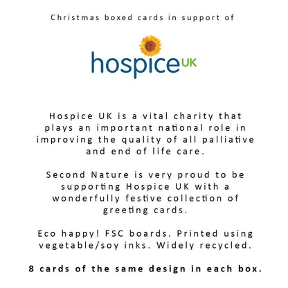 Box Of 8 Charity Christmas Cards Supporting Hospice UK Red Post Box Design