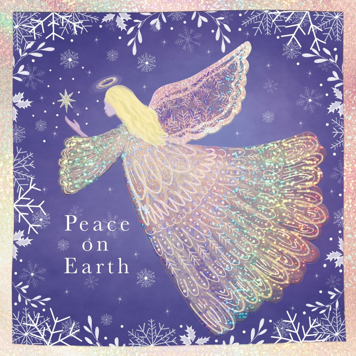 Box Of 8 Charity Christmas Cards Supporting Hospice UK Peace On Earth Design