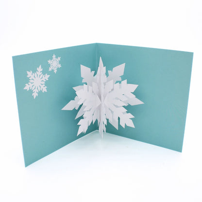 2toTango 3D Pop Up Christmas Card Festive Snowflake Xmas Cards
