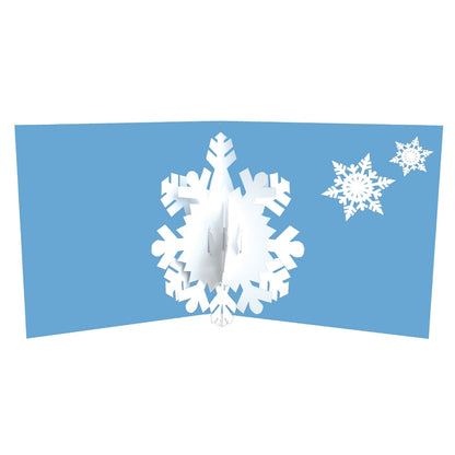 2toTango 3D Pop Up Christmas Card White Snowflake Xmas Cards
