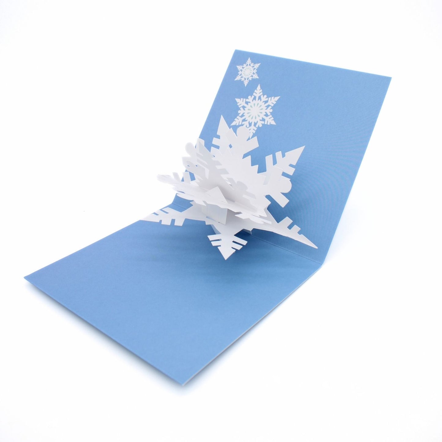 2toTango 3D Pop Up Christmas Card White Snowflake Xmas Cards
